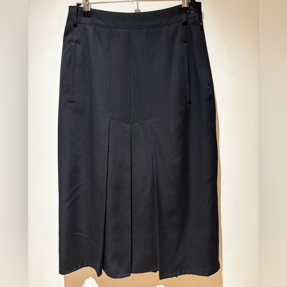 Thought I Was 4 Inches Skinnier Vintage Box Pleat Wool Skirt Made in W. Germany